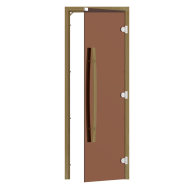 SAWO Дверь 7/19, бронза, правая, без порога, кедр, изогнутая ручка, 741-3SGD-R